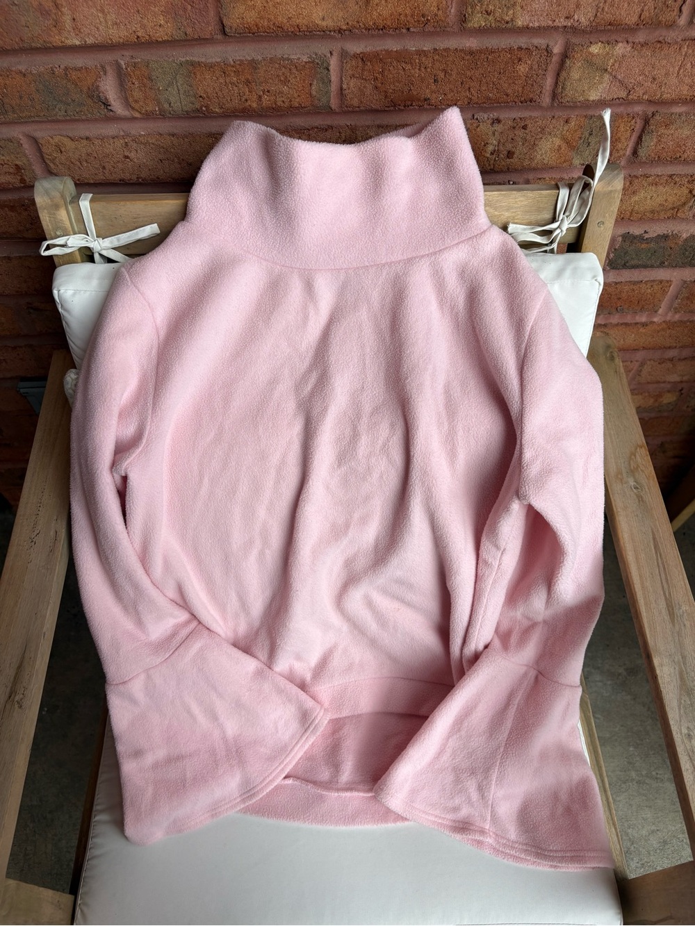 Soft Pink Bell-Sleeve Dudley Stephens Fleece Sweater Size Small